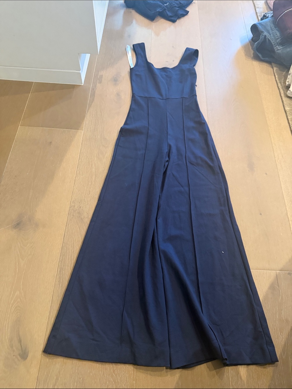 Women’s Navy Maxi Dress with Wide-Leg Silhouette